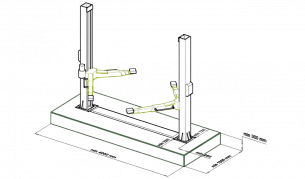 Подготовка полов для установки подьемника.
